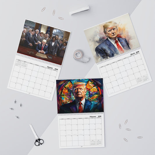 Donald Trump, MAGA 2026 8x11 inch Wall Calendar Personalize It! Home Decor, Gift for Holidays, Office Organization