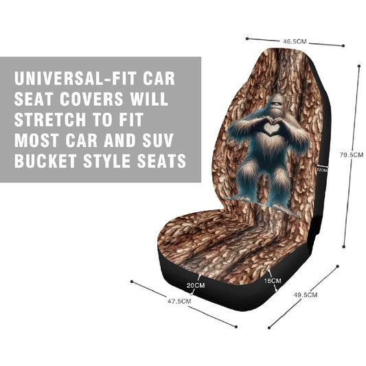 Sasquatch / Bigfoot Love, Car Seat Covers, Full 3 Piece Set