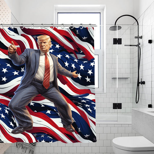 Donald Trump Dance 1, Waterproof Polyester Shower Curtain – Made in the USA – 70.8x70.8”