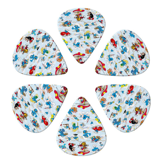 6 Guitar Picks with Keychain Snap Case- 19 Awesome Designs – 3 Thicknesses