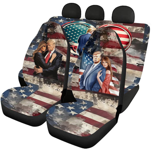 Donald & Melania Trump, Car Seat Covers, Full 3 Piece Set