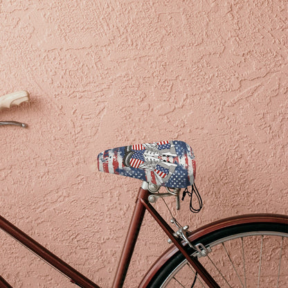 Military Boots on Flag, Waterproof Bike Seat Cover