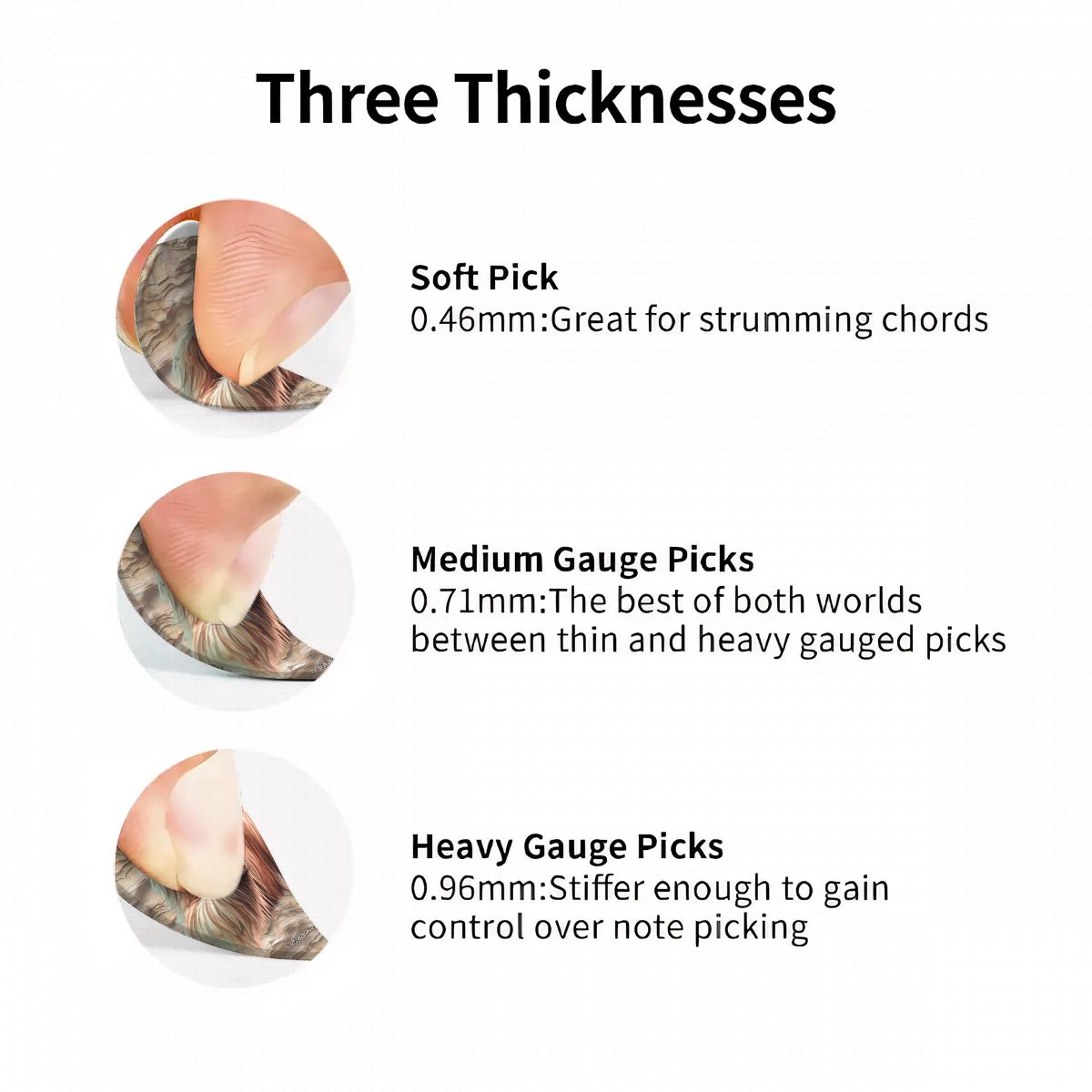 6 Guitar Picks with Keychain Snap Pick Wallet- Bigfoot, Sasquatch Blow Kiss  – 3 Thicknesses