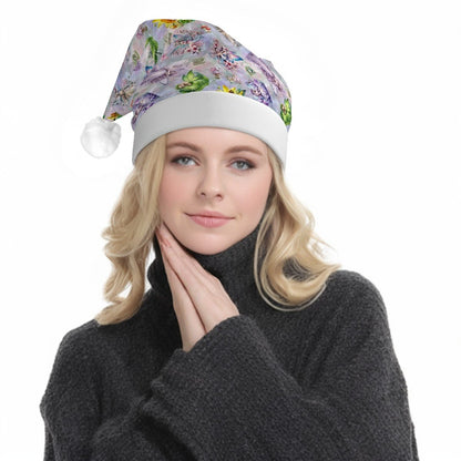 6 Fairy Designs, Adult Plush Santa Hat with Light