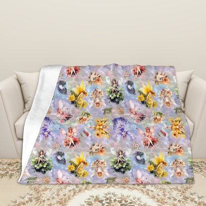 6 Fairy Designs, Soft Flannel Blanket