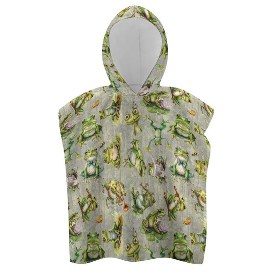 10 Animal Designs - Hooded Terry Cloth Pullover Towel for Kids, Children