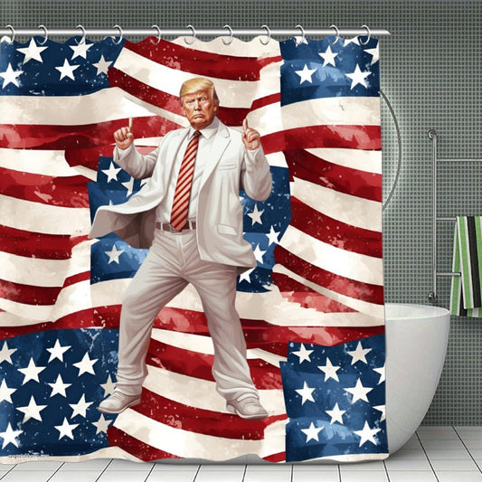 Donald Trump Dance 2 Waterproof Polyester Shower Curtain – Made in the USA – 70.8x70.8”
