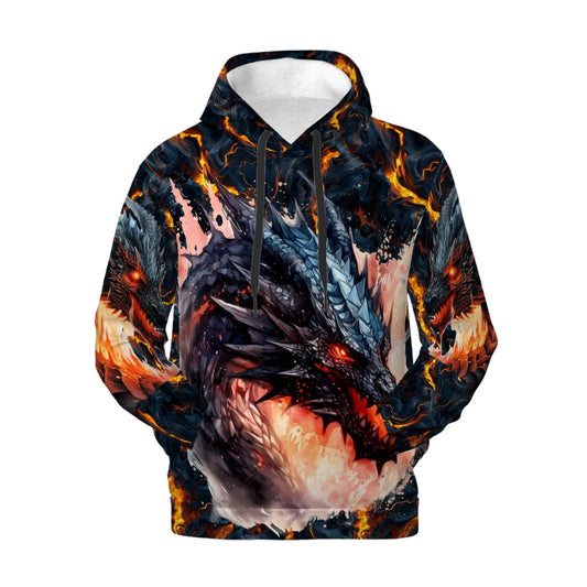 Dragon Design, Eyes on Hoodie, Zip Up Hoodie