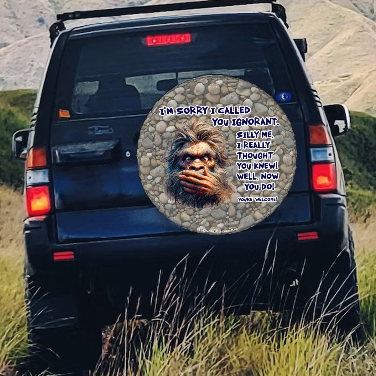 Ignorant Sasquatch Bigfoot Tire Cover - Protect Your Spare with Style