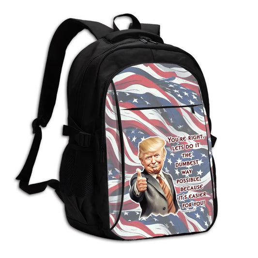 Large Capacity, Oxford Travel, Laptop Bag with USB Charger