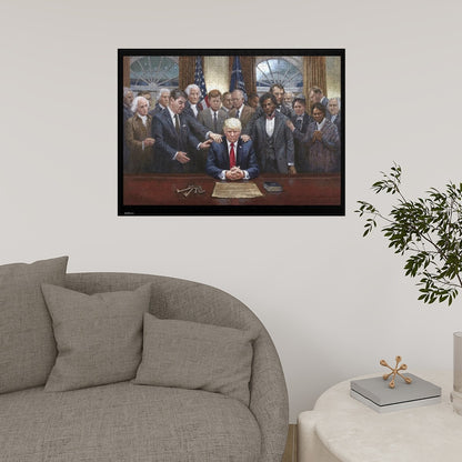 Donald Trump W Historical People, Wooden Jigsaw Puzzle 500pcs (Horizontal)