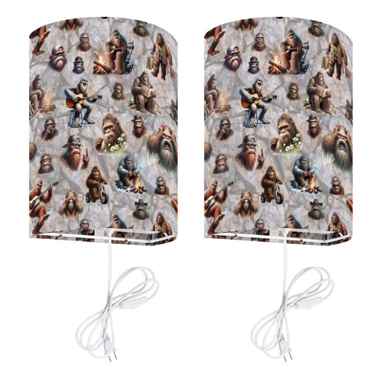 20 Bigfoot / Sasquatch Designs, Wall Sconces, Set of 2, Plug In