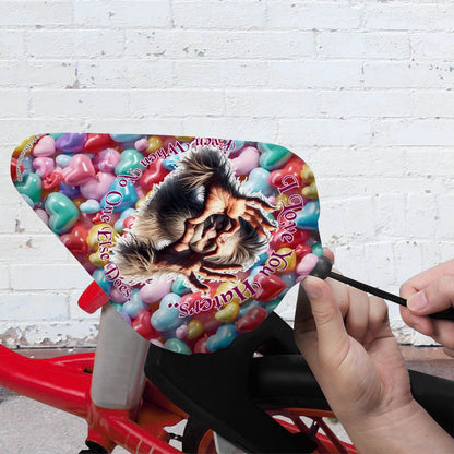 Bigfoot / Sasquatch "I love you haters...", Waterproof Bike Seat Cover