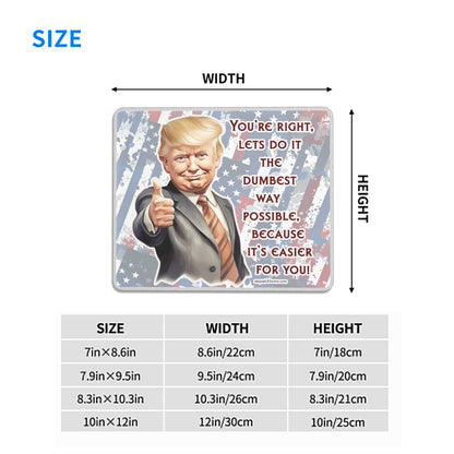 Donald Trump, MAGA, Mouse Pad with Rubber Lock Edge – 4 Sizes