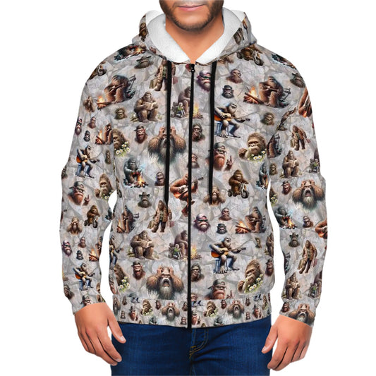 21 Bigfoot Sasquatch Designs, Adult Zip Up Hoodie