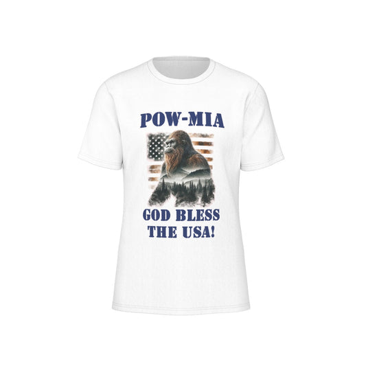 Bigfoot / Sasquatch, POW / MIA,  O Neck Cotton T Shirt