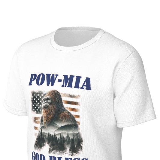 Bigfoot / Sasquatch, POW / MIA,  O Neck Cotton T Shirt