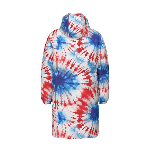 19 Tie Dye Designs, Long Down Jacket / Coat