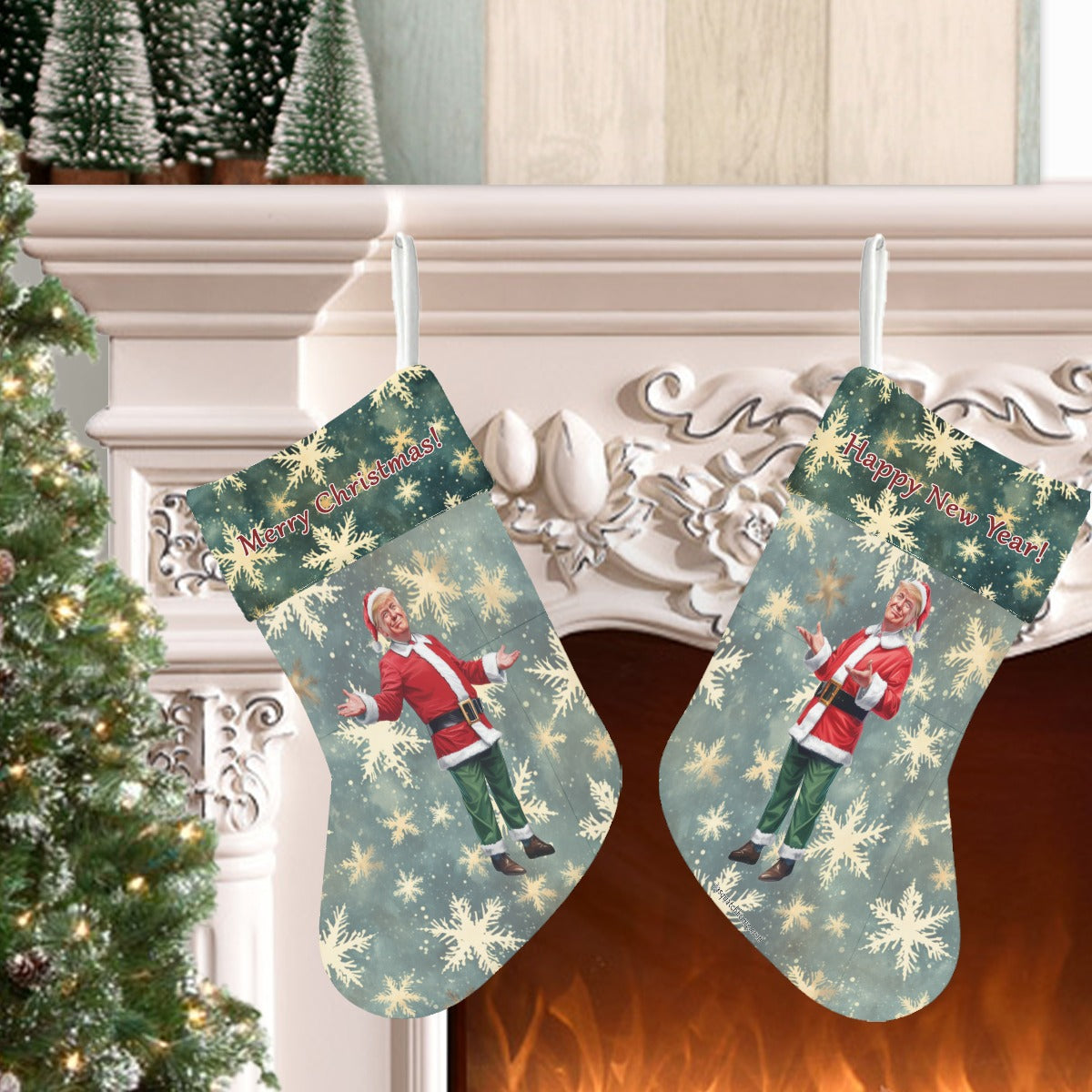 Donald Trump Polyester Christmas Stocking