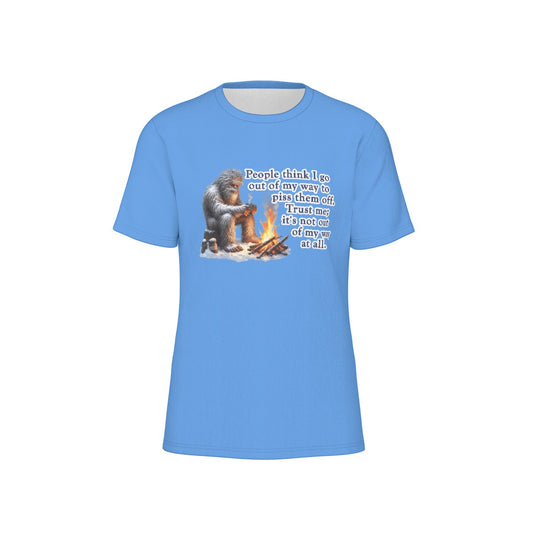 Bigfoot / Sasquatch "People think that I..", O Neck Cotton T Shirt