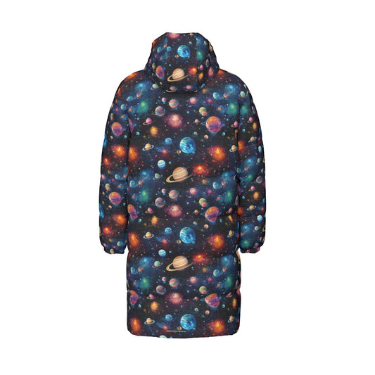 12 Galaxy / Outer Space, Long Down Jacket / Coat