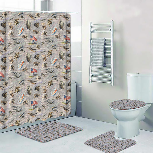 20 Misc Designs, 4 Piece Bathroom Set - 4 Sizes