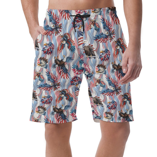 8 Patriotic Designs, Men’s Lightweight Casual Shorts