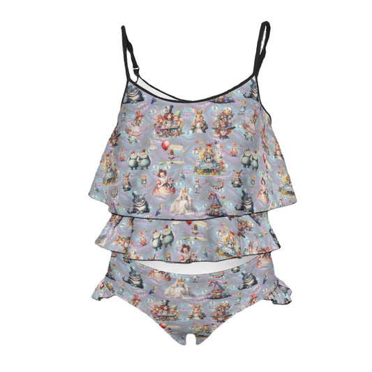 20 Awesome Designs, Children's 2 piece Ruffle Swimsuit, Girl's Bikini - Misc Designs 1