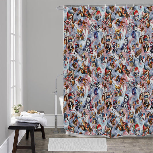 8 Patriot Designs, Polyester Shower Curtain in 4 sizes
