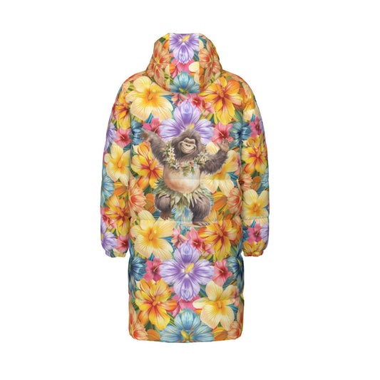 Hawaiian Bigfoot / Sasquatch Dance, Long Down Jacket / Coat