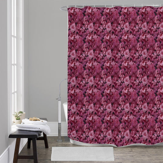 10 Flower Designs, Polyester Shower Curtain in 4 sizes