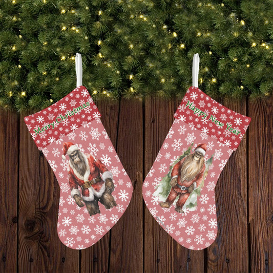 Sasquatch Bigfoot, Polyester Christmas Stocking