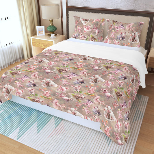 Animal (Pet) Designs Three Piece Duvet Bedding Set