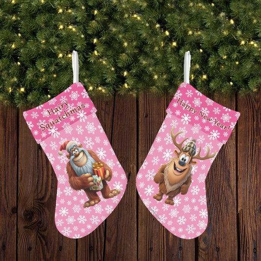 Silly Sasquatches, Polyester Christmas Stocking