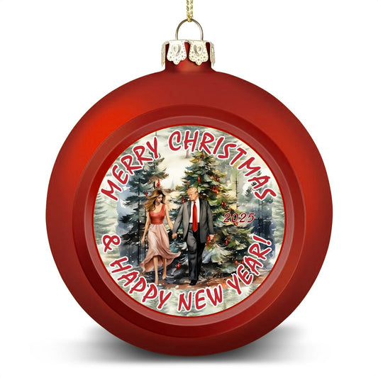 Don & Melania Trump, Christmas Ball Ornament, Tree Decoration, Holiday Décor