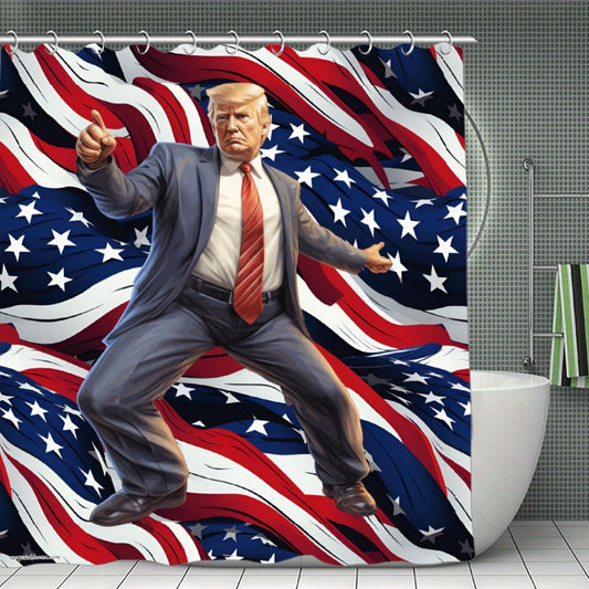 Donald Trump Dance 1, Waterproof Polyester Shower Curtain – Made in the USA – 70.8x70.8”