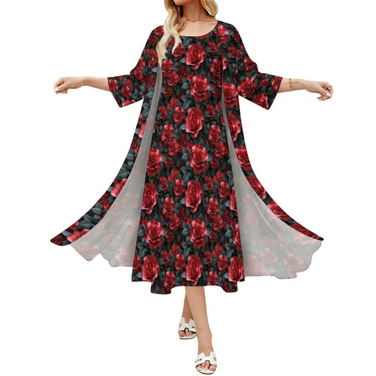 10 Animals, Women’s Long Dress with Cardigan
