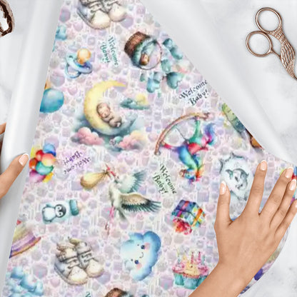 "Welcome Baby", Baby Shower Gift Wrap, 3 Pack Gift Wrapping Paper Sheets
