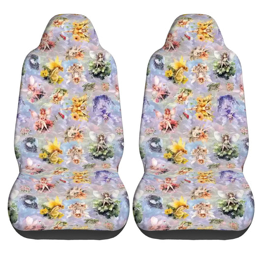 6 Fairy Designs, Set of 2 Front Auto Seat Cover