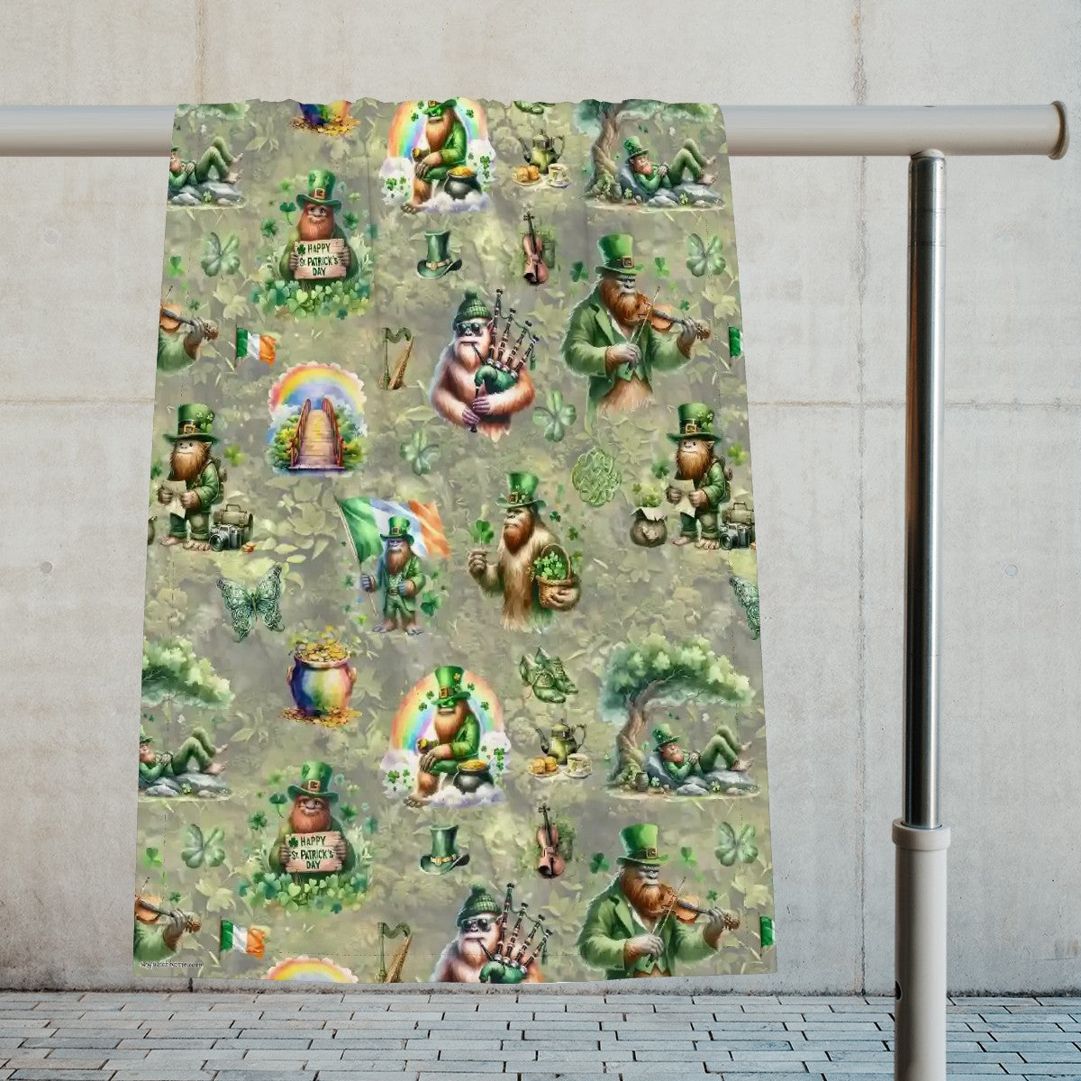 Bigfoot, Sasquatch Soft Polyester Baby Blanket, Swaddle Blanket, Receiving Blanket