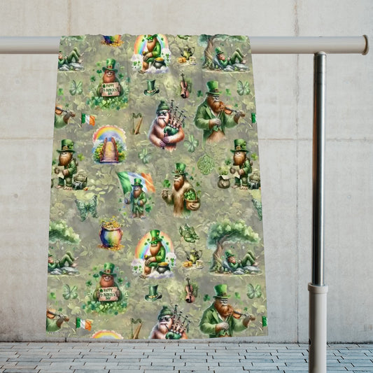 Bigfoot, Sasquatch Soft Polyester Baby Blanket, Swaddle Blanket, Receiving Blanket