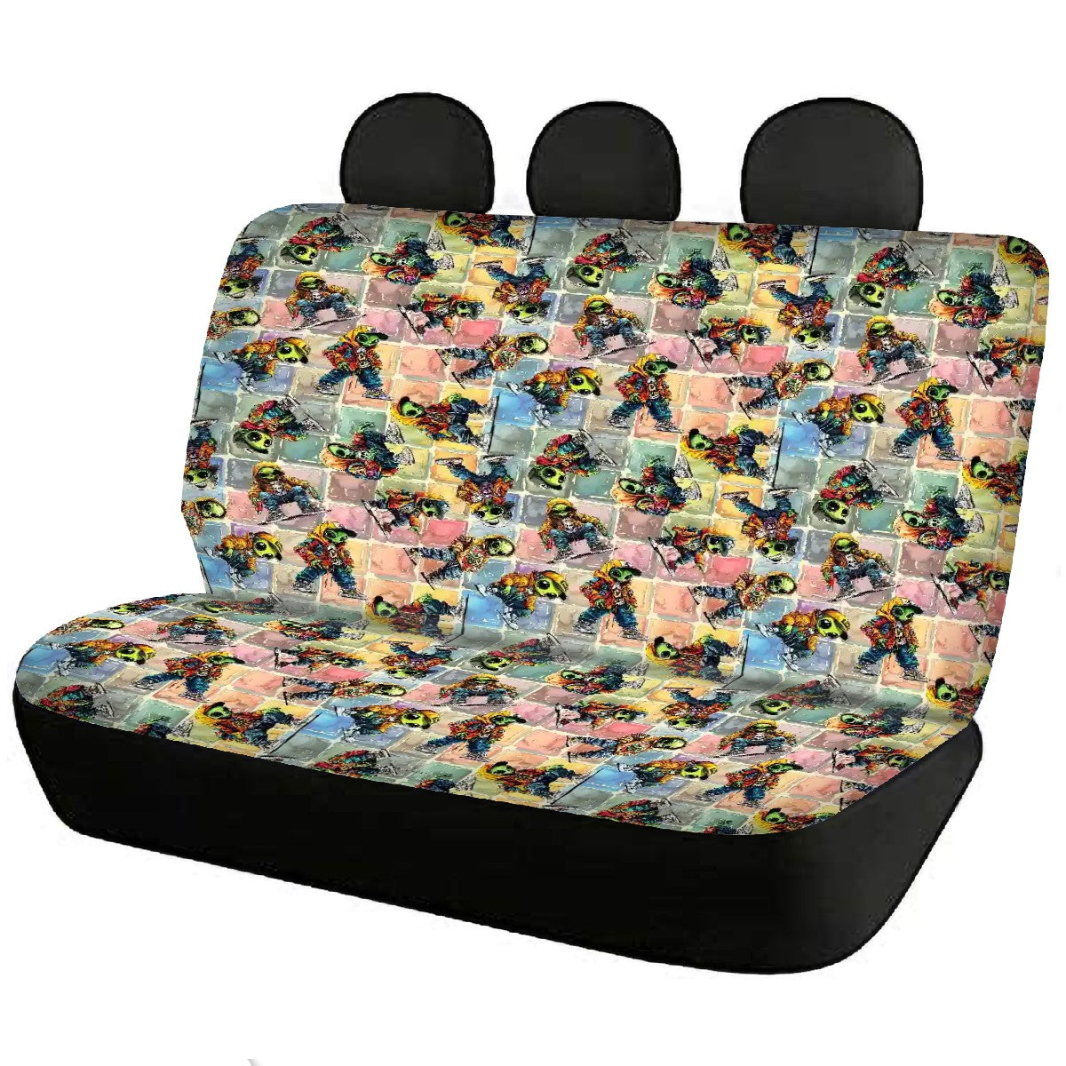 6 Alien Design, Set of 3 Auto Seat Covers