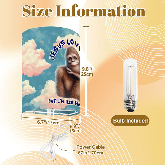 Bigfoot / Sasquatch "Jesus loves you..", Wall Sconces, Set of 2, Plug In