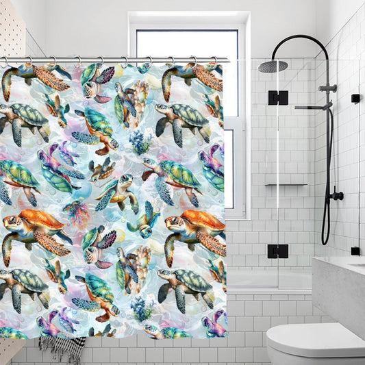 10 Animal Designs, Waterproof Polyester Shower Curtain – Made in the USA – 70.8x70.8”