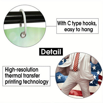 Donald Trump Dance 2 Waterproof Polyester Shower Curtain – Made in the USA – 70.8x70.8”