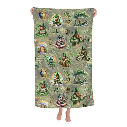 52” x 32” Microfiber Absorbent Bath Towels, 20 Sasquatch, Bigfoot Design