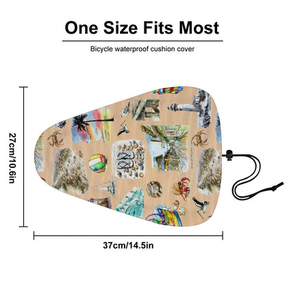 Waterproof Bike Seat Cover - AWESOME DESIGNS - Zombie seat cover, Ireland, Smurfs, Outer Space, Western