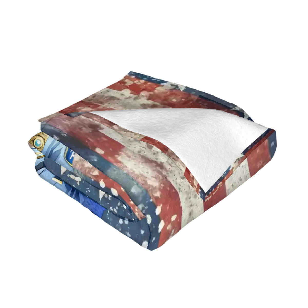 Bigfoot Sasquatch Police Officer, Soft Flannel Blanket