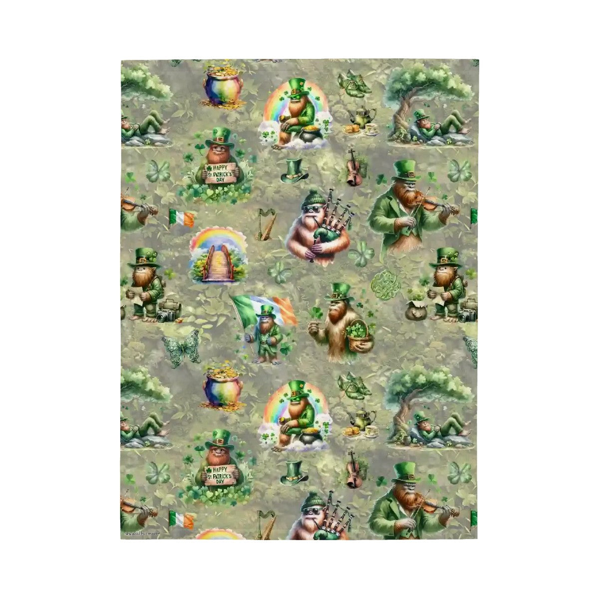 Bigfoot, Sasquatch Soft Polyester Baby Blanket, Swaddle Blanket, Receiving Blanket