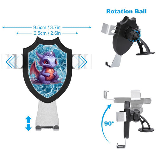 Cute Dragon on Water Car Mount Mobile Phone Holder